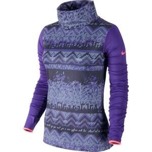 Nike Pro Nordic Infinity Hyper-warm Top Purple Sz S